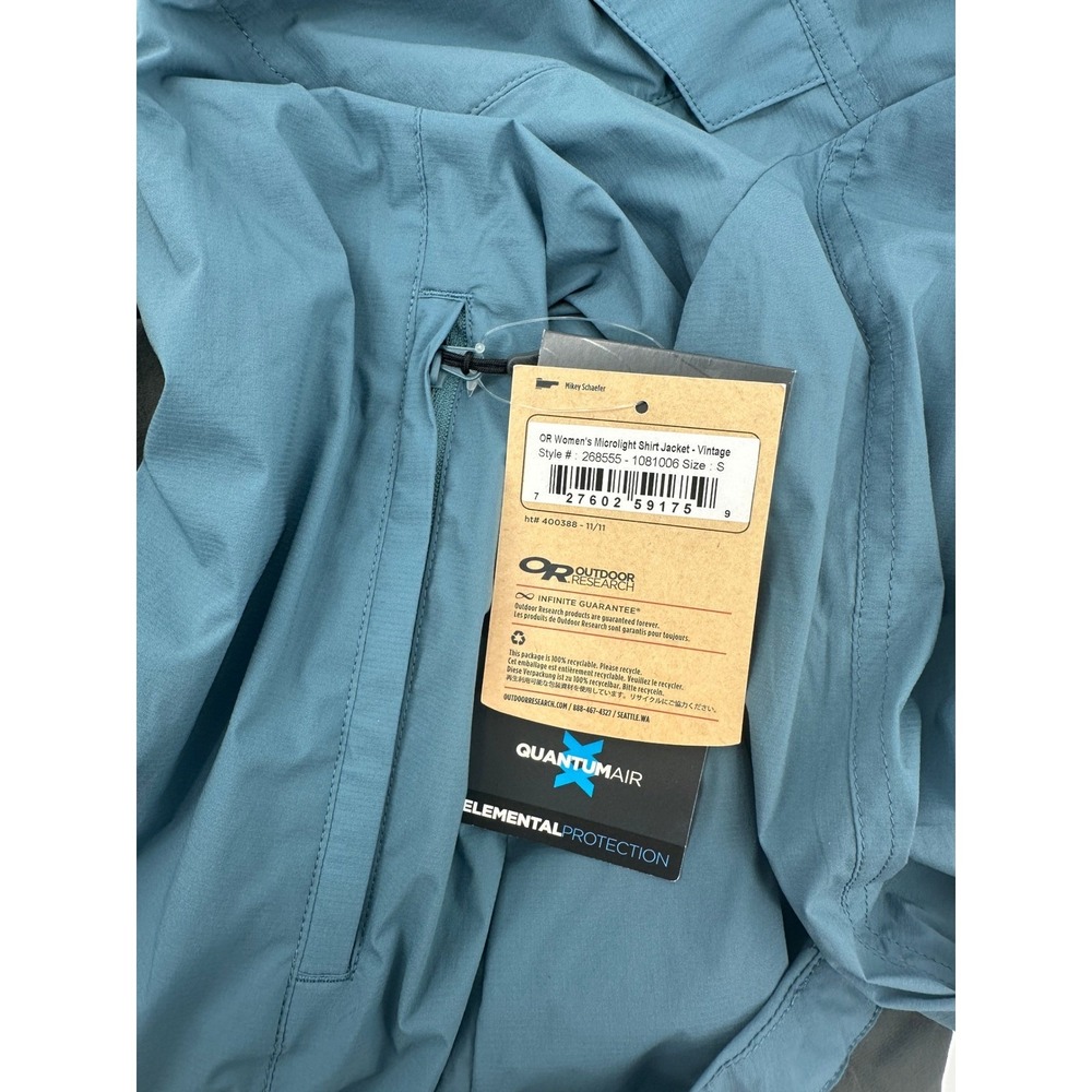 Outdoor Research Microlight Shirt Jacket Vintage Blue Pertex Quantum Air Small‎ - Picture 6 of 8